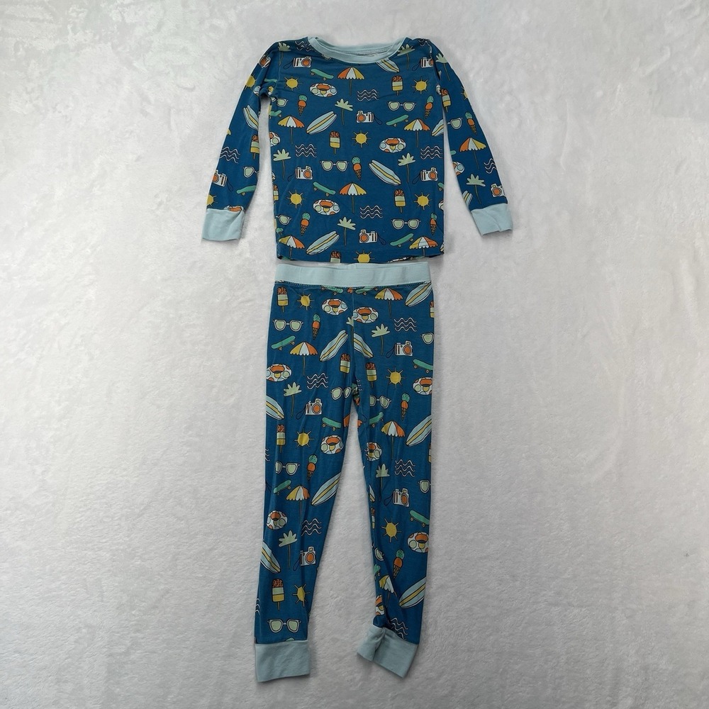Little‎ Sleepies Bamboo Pajama Set Unisex Toddler 2T Summer Beach